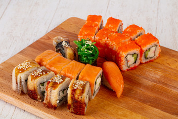 Traditional sushi set