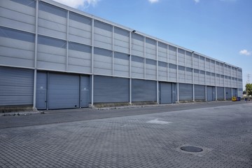A large industrial warehouse