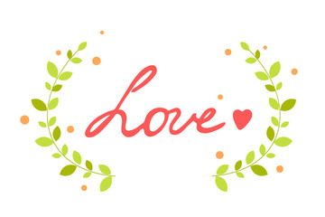 Obraz premium A bright love lettering. Illustration for valentines