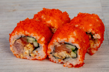 Japanese roll with eel