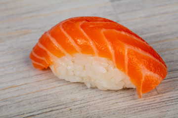 Japanese sushi with salmon