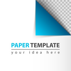 Paper twirl template for you idea. Vector eps 10