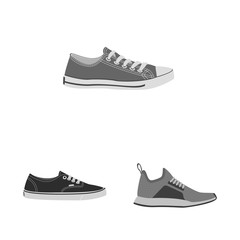 Isolated object of man and foot symbol. Collection of man and wear vector icon for stock.