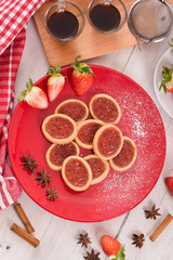 Strawberry tartlets.
