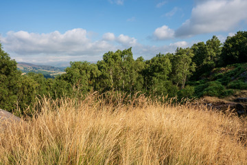 A landscape view in the Peak District, England