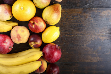 different fruit space for text