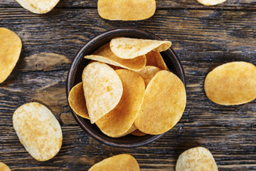 potato chips top view