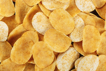potato chips as background
