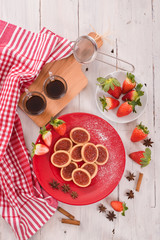 Strawberry tartlets.