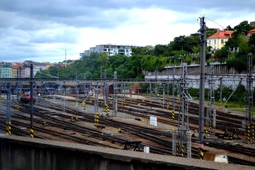 view of railway station, Prague