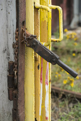 part of the railway abandoned steam locomotive depot rusty old remnants