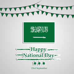 Illustration of Saudi Arabia National Day background