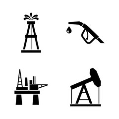 Barrel Oil Production. Simple Related Vector Icons Set for Video, Mobile Apps, Web Sites, Print Projects and Your Design. Barrel Oil Production icon Black Flat Illustration on White Background.