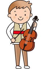 バイオリン　男の子