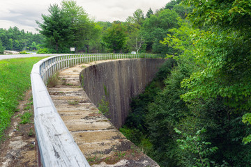 Small dam in rural countryside
