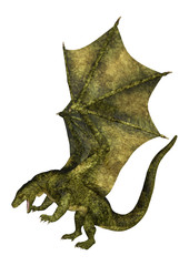 Fototapeta premium 3D renderowania Fantasy Dragon na białym tle