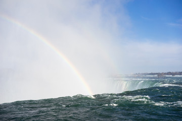 Horseshoe Falls Rainbow at Niagara, Ontario