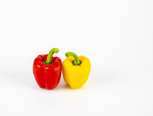 Sweet bell pepper isolated on white background