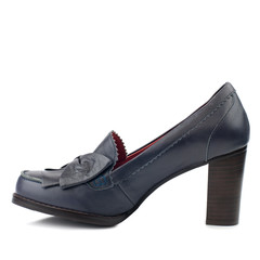 Dark blue shoe isolated on white background.
