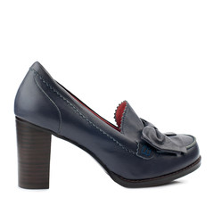Dark blue shoe isolated on white background.
