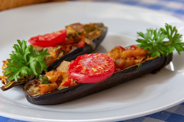 eggplant stuffed with vegetables