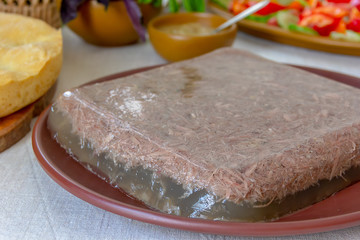aspic, close-up