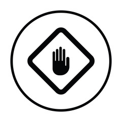 Obraz premium Icon of Warning hand