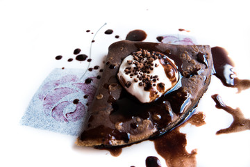 The excellente cocoa pancake with dark chocolate