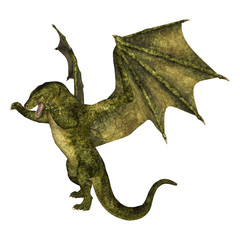 Fototapeta premium 3D Fantasy Fantasy Dragon na białym tle