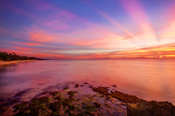 Obraz premium Sunset in low tide Cebu Province Philippines 