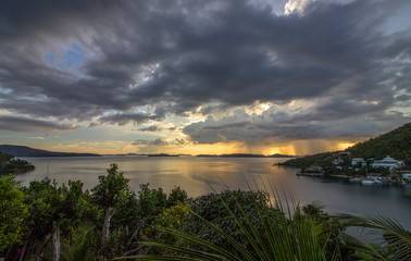 Fototapeta na wymiar Moody sunset in Philippines