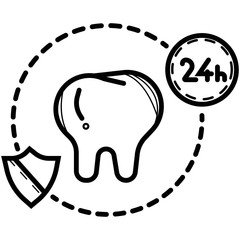 24 Hour Dental Care, Tooth icon