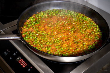 Low peas during processing