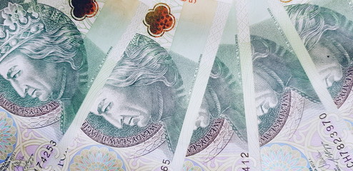 Polskie banknoty 100 zł - obrazy, fototapety, plakaty