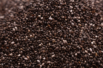 chia seeds on a white acrylic background