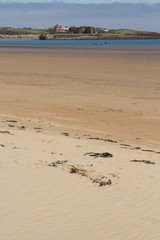 the large expansive beach at Beadnell Bay