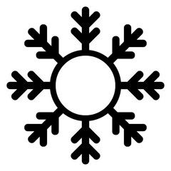 Snowflake icon and frame. Christmas and winter theme symbol with place for text. Vector and illustration.