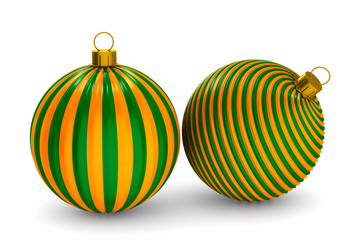 christmas toy on white background. Isolated 3D illustration