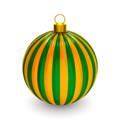 christmas toy on white background. Isolated 3D illustration