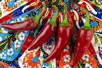 Red chilli or chilli cayenne pepper close-up