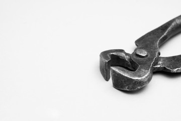 Tools for pulling nails - old metal pliers.