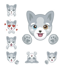 Husky dog ​​stickers