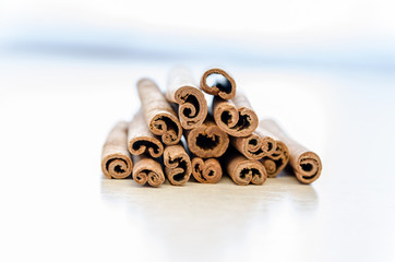 stack of cinnamon sticks