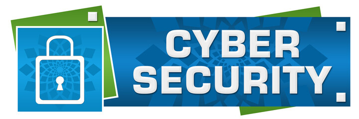 Cyber Security Green Blue Circular Floral Horizontal 