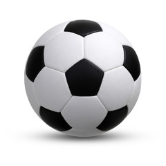 soccer ball on white