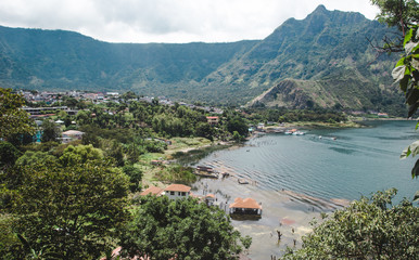 Bay of San Juan, a small Mayan town on the edge of Lake Atitlán in Guatemala