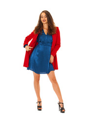 Portrait young beautiful brunette woman