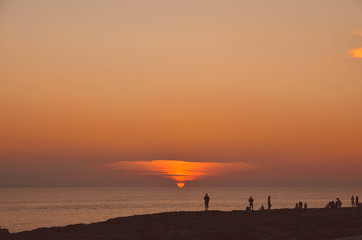 Fototapeta premium sunset on the sea