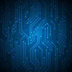 Abstract Technology Background , blue circuit board pattern
