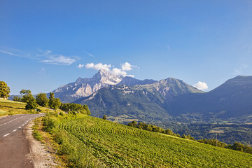 Mountain roads in the French Alps. Provence .France